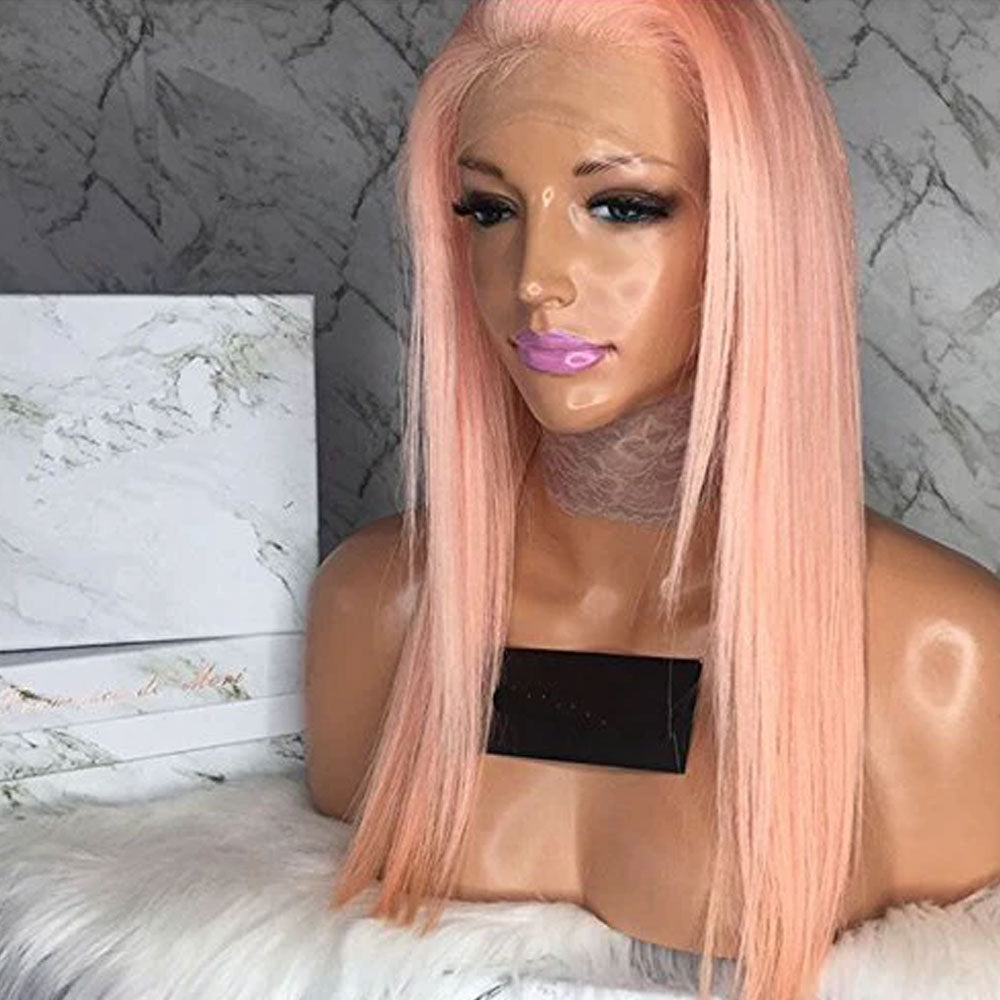 Pastel pink new arrivals human hair wig