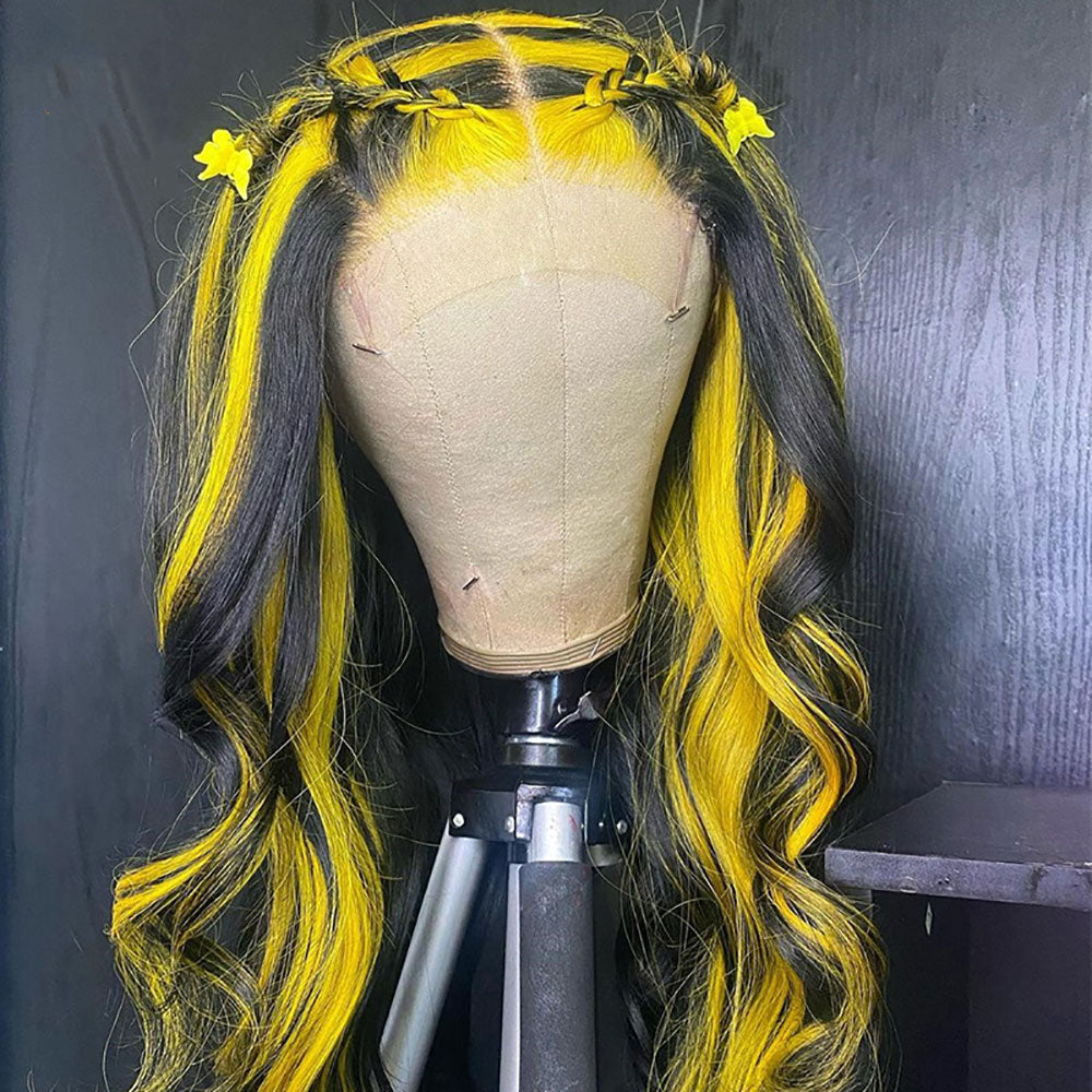 Yellow human hair on sale